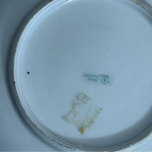 Floral Decorative Plate with Gold Accents - Picture 6 of 6